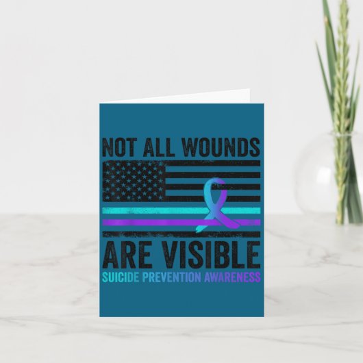 Not All Wounds Are Visible American Flag Suicide P カード (正面)
