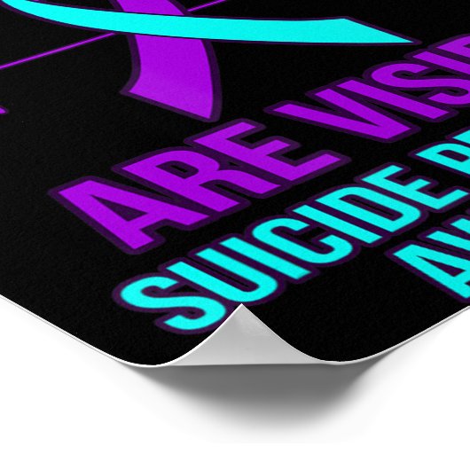 Not All Wounds Are Visible Happy Suicide Awareness ポスター (角)