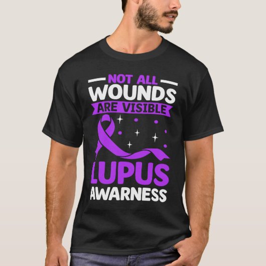 Not All Wounds Are Visible Purple Lupus Awareness  Tシャツ (正面)