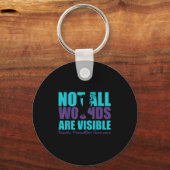 Not All Wounds Are Visible Suicide Prevention Awar キーホルダー (正面)