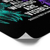 Not All Wounds Are Visible Suicide Prevention Awar ポスター (角)