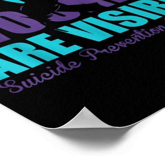 Not All Wounds Are Visible Suicide Prevention Awar ポスター (角)