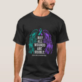 Not All Wounds Are Visible Suicide Prevention Awar Tシャツ (正面)