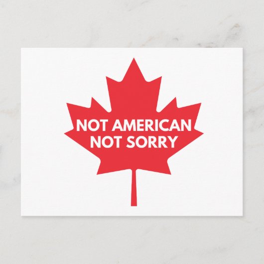 Not American, Not Sorryはがき ポストカード (正面)
