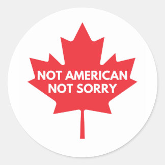 Not American, Not Sorryラウンドクラシックステッカー ラウンドシール