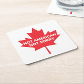 Not American, Not Sorry紙コースター スクエアペーパーコースター (アングル)