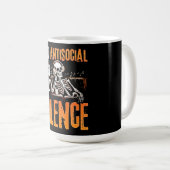 Not Antisocial Just Pro Silence  コーヒーマグカップ (正面右)