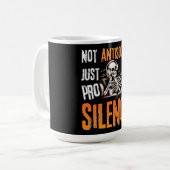 Not Antisocial Just Pro Silence  コーヒーマグカップ (正面左)