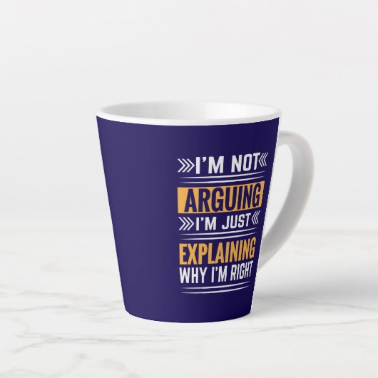 Not Arguing Just Right-64691 カフェラテマグ (右アングル)