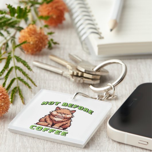 Not Before Coffee キーホルダー (正面右)