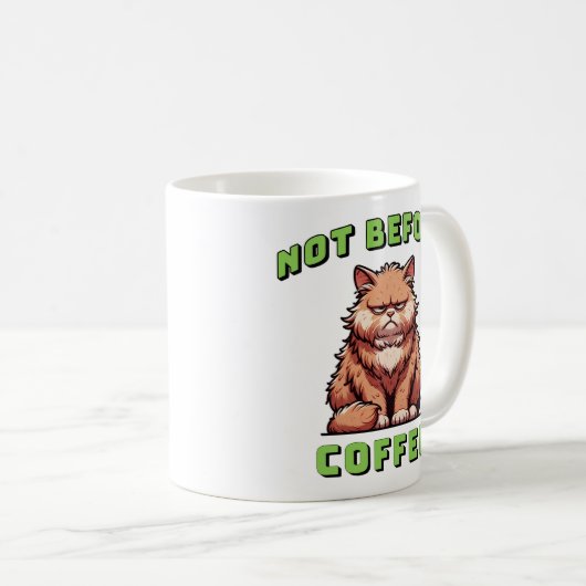 Not Before Coffee コーヒーマグカップ (正面右)