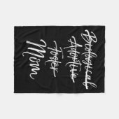 Not Biological Adoptive Foster Just Mom Shirt Mark フリースブランケット (正面(横))