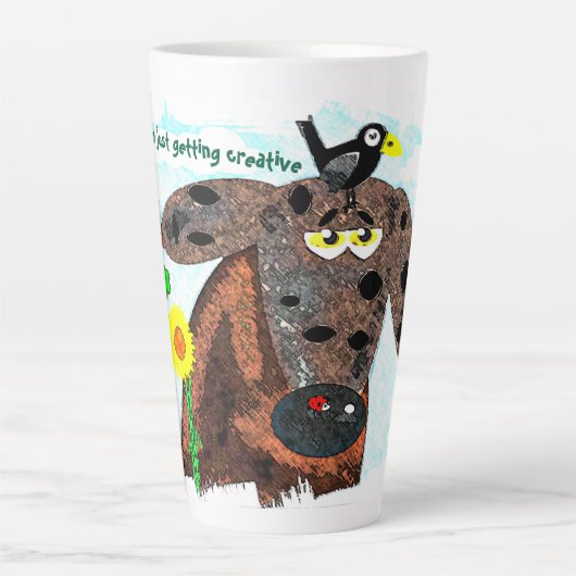 Not Boredom getting creative カフェラテマグ (正面)