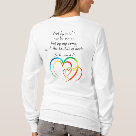 Not by Mait - Zechariah 4:6  Tシャツ (裏面)