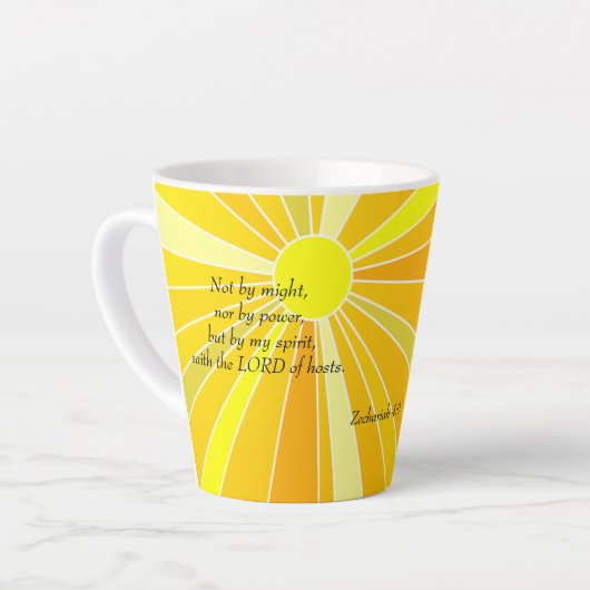 Not by May or Power Sunshine カフェラテマグ (左アングル)