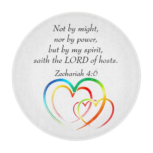 Not by May - Zechariah 4:6 カッティングボード (正面)