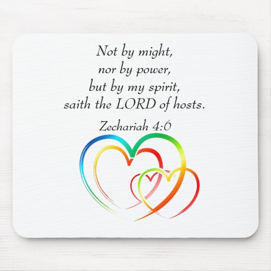 Not by May - Zechariah 4:6 マウスパッド (正面)