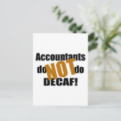 Not Decaf – 会計士 ポストカード (スタンド正面)