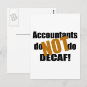 Not Decaf – 会計士 ポストカード (正面/裏面)