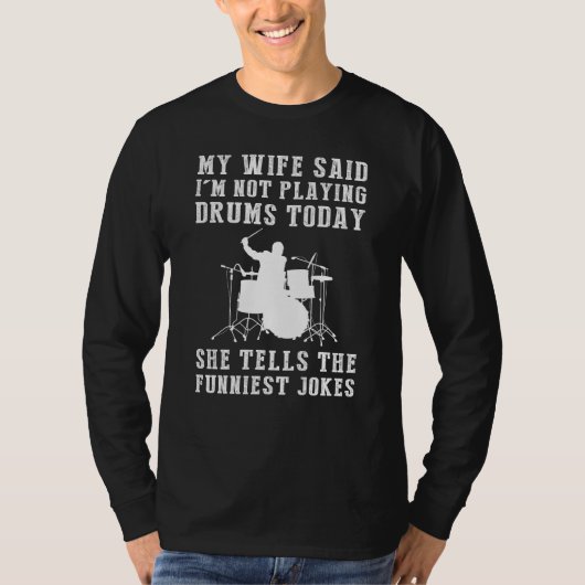 Not Drum Today Teeのビートに3月 – リズム&リズム Tシャツ (正面)