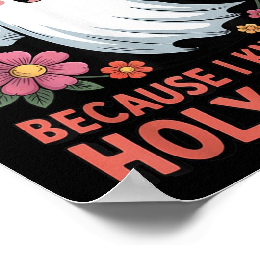 Not Ed Because I Know The Holy Ghost Halloween Flo ポスター (角)