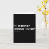 Not Engaging In Ignorance Is Wisdom _ Mindfulness  カード (黄色い花)