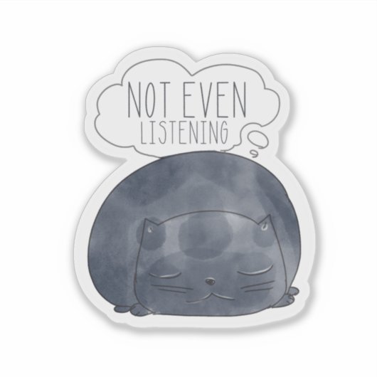 Not Even聞の子猫 シール (正面)