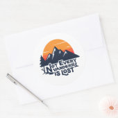 Not Every Wanderer Is Lost Sticker ラウンドシール (封筒)