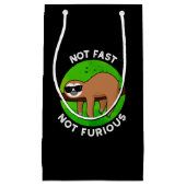 Not Fast怒らない映画おもしろいスロスプンダークBG スモールペーパーバッグ (正面)
