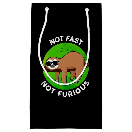 Not Fast怒らない映画おもしろいスロスプンダークBG スモールペーパーバッグ (正面)