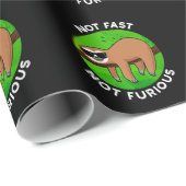 Not Fast怒らない映画おもしろいスロスプンダークBG ラッピングペーパー (ロールコーナー)