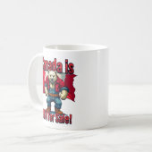 NOT FOR SALE，カナダ，ポーラベアランバージャック，国旗， コーヒーマグカップ (正面左)