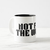 Not For The Weak Brutalist Coffee Mug ツートーンマグカップ (正面左)