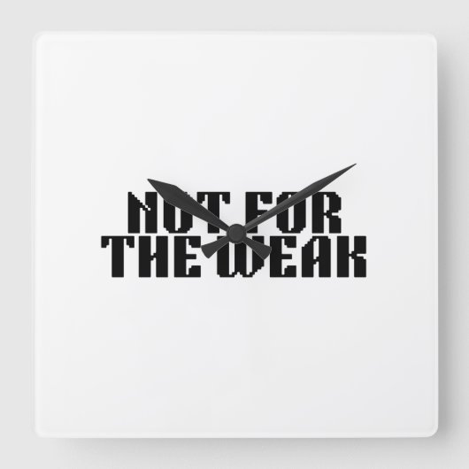 Not For The Weak Brutalist Square Clock スクエア壁時計 (正面)