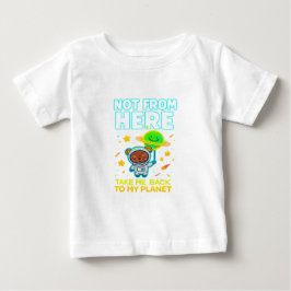 Not From Here – かわいい宇宙飛行士ベア ベビーTシャツ