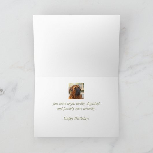 Not Getting Olar Bulldog Dog Greeting カード (内部)