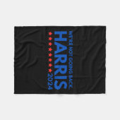 Not Going Back Kamala Harris 2024デザイン フリースブランケット (正面(横))