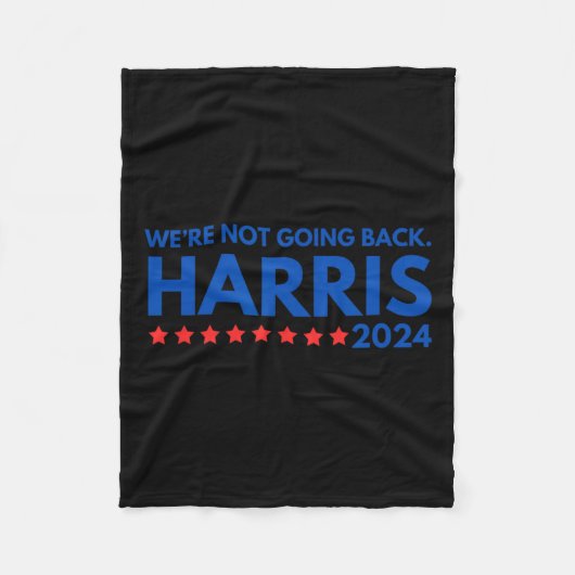 Not Going Back Kamala Harris 2024デザイン フリースブランケット (正面)
