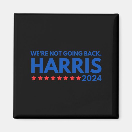 Not Going Back Kamala Harris 2024デザイン マグネット (正面)