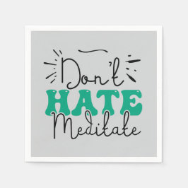 Not Hateメッセージデザイン スタンダードカクテルナプキン