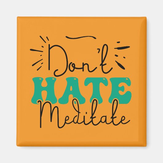 Not Hateメッセージデザイン マグネット (正面)