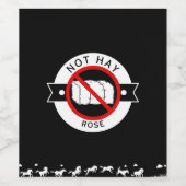 Not Hay Roseワインラベルfor馬好き ワインラベル (シングルラベル)