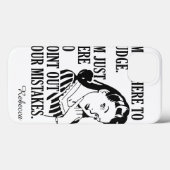 「Not Here To Judging」名前をカスタムする・デバイスのケース Case-Mate iPhoneケース (裏面 (横))