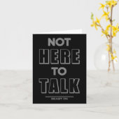 Not Here To Talk In G Funny Gym Motivation Sayings カード (黄色い花)