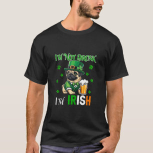Not I 飲 I m Irish Patrick s Day Pug Beer Clovers Tシャツ