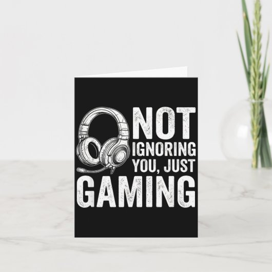 Not Ignoring You Gaming Headset Graphic Video Game カード (正面)