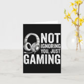 Not Ignoring You Gaming Headset Graphic Video Game カード (黄色い花)