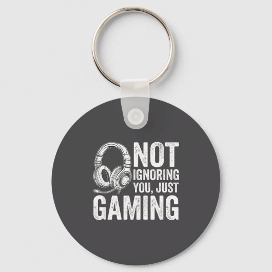 Not Ignoring You Gaming Headset Graphic Video Game キーホルダー (正面)