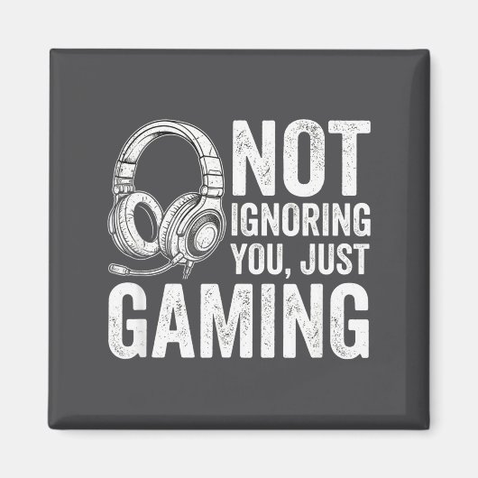 Not Ignoring You Gaming Headset Graphic Video Game マグネット (正面)