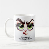 Not Impressed, Fabulous Eyes Funny Face コーヒーマグカップ (左)